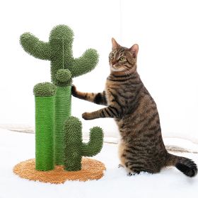 Cat Scratch Post Cactus Cat Scratching Board With 3 Scratching Bars And Interactive Hanging Ball