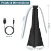 2 Pack Portable Reflective Fly Repellent Fan Rechargeable Battery Powered Table Food Fly Fan with Pattern Soft-Stop Blade Hanging Hook Indoor Outdoor
