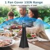 2 Pack Portable Reflective Fly Repellent Fan Rechargeable Battery Powered Table Food Fly Fan with Pattern Soft-Stop Blade Hanging Hook Indoor Outdoor