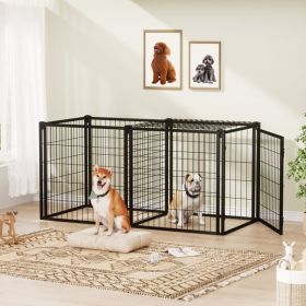 63 Inch Dog Cage, Suitable For Small And Medium-sized Dogs, With A Top Dog Fence, Pet Cage, Indoor, Black. 63 Inches Long X 29.9 Inches Wide X 31.9 In